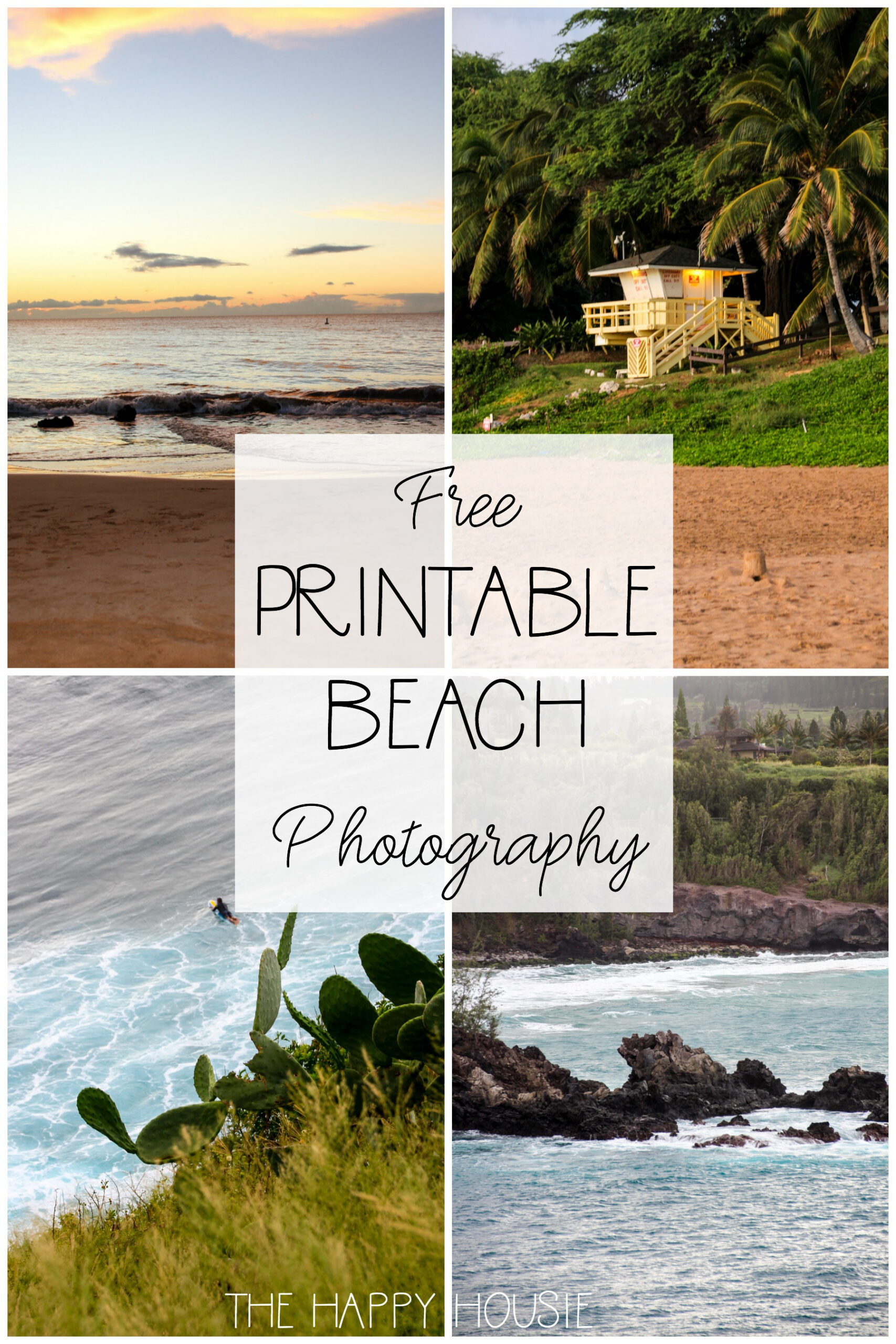 Beach Theme Gallery Wall With Free Printable Beach Photography in Free Printable Beach Pictures