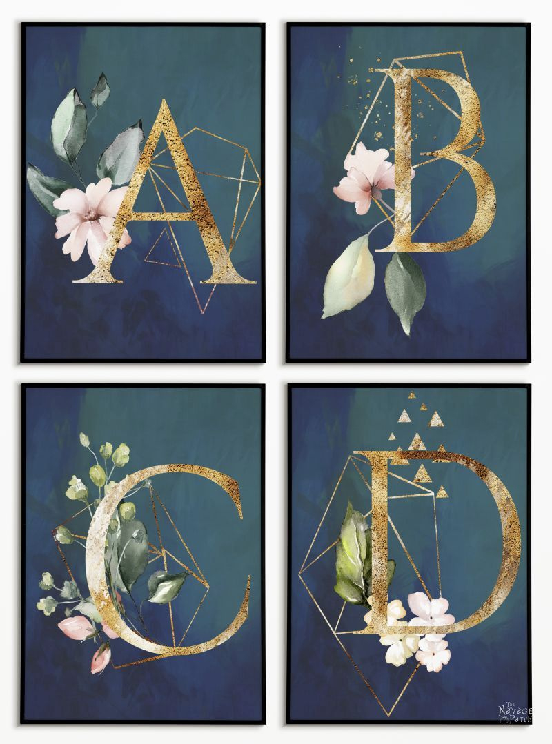 Beautiful Free Printable Floral Monograms - The Navage Patch pertaining to Free Printable Monogram