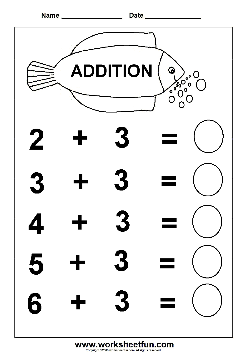 Beginner Addition – 6 Kindergarten Addition Worksheets / Free inside Free Printable Math Addition Worksheets For Kindergarten