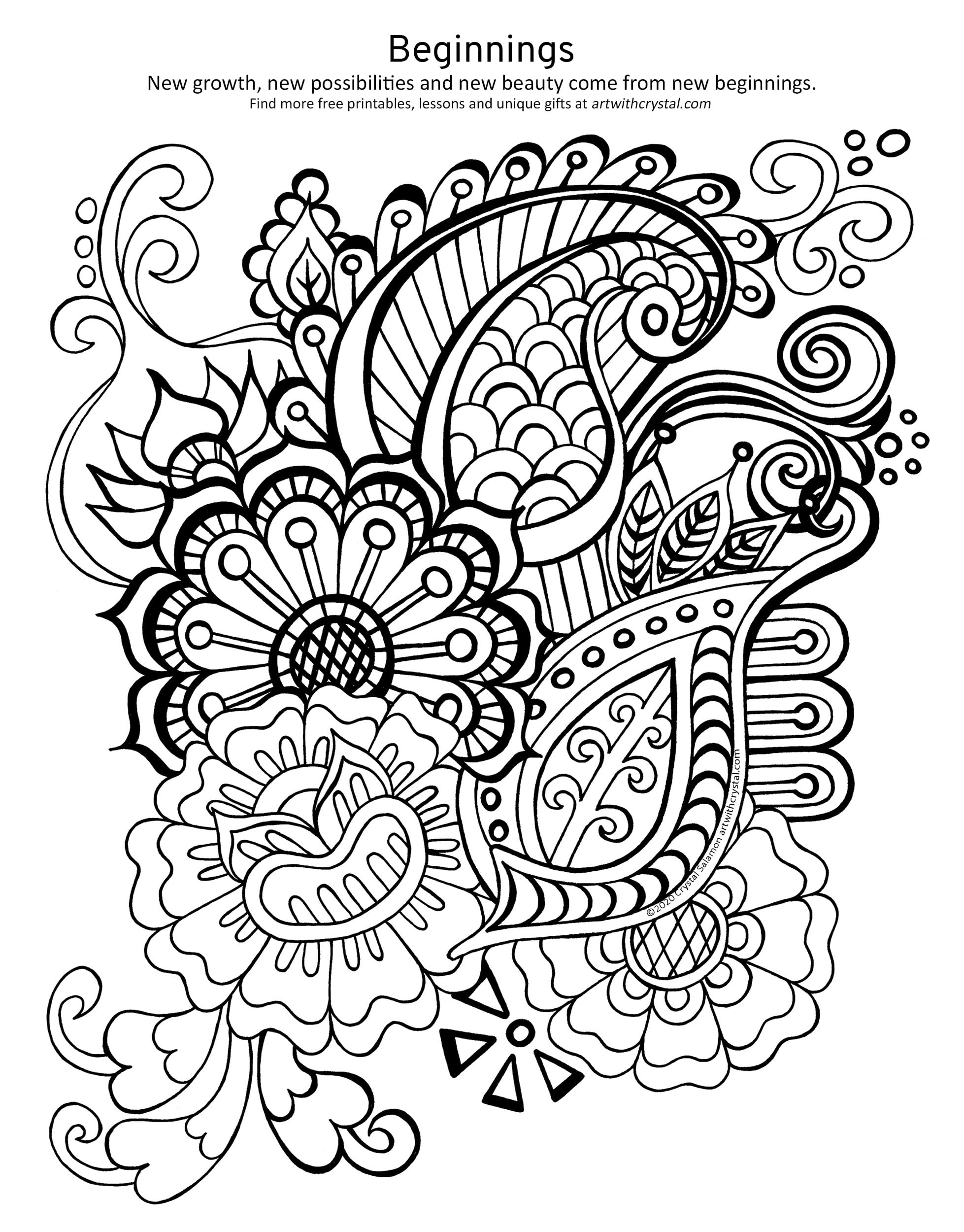 Beginnings Free Printable Henna Design Colouring Page | Art With inside Free Printable Henna Tattoo Designs