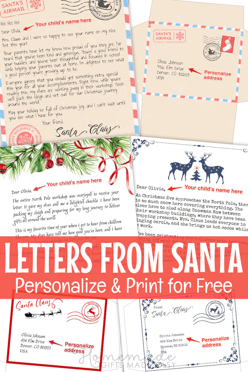 Best Free Printable Letter From Santa Templates regarding Free Personalized Printable Letters From Santa Claus