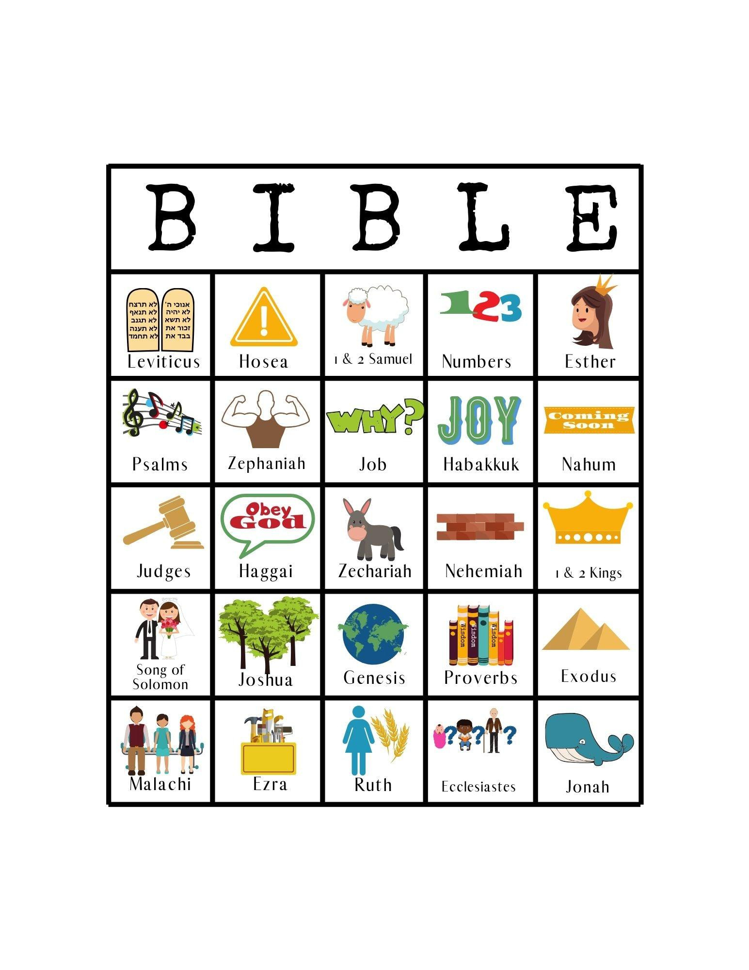 Bible Game Bundle (Printable Download) - Sunday School Store intended for Free Printable Bible Bingo For Preschoolers