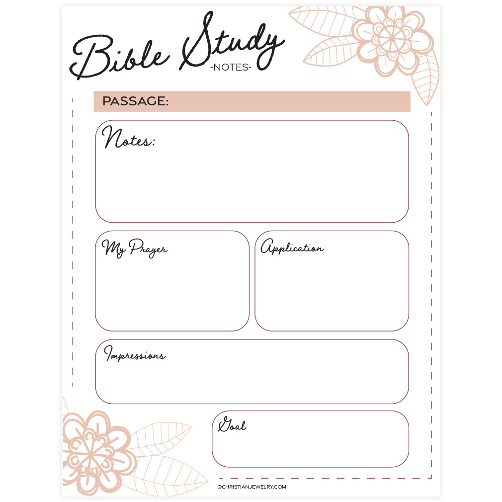 Bible Study Page - Flowers | Free Christian Printables throughout Free Printable Bible Studies For Women