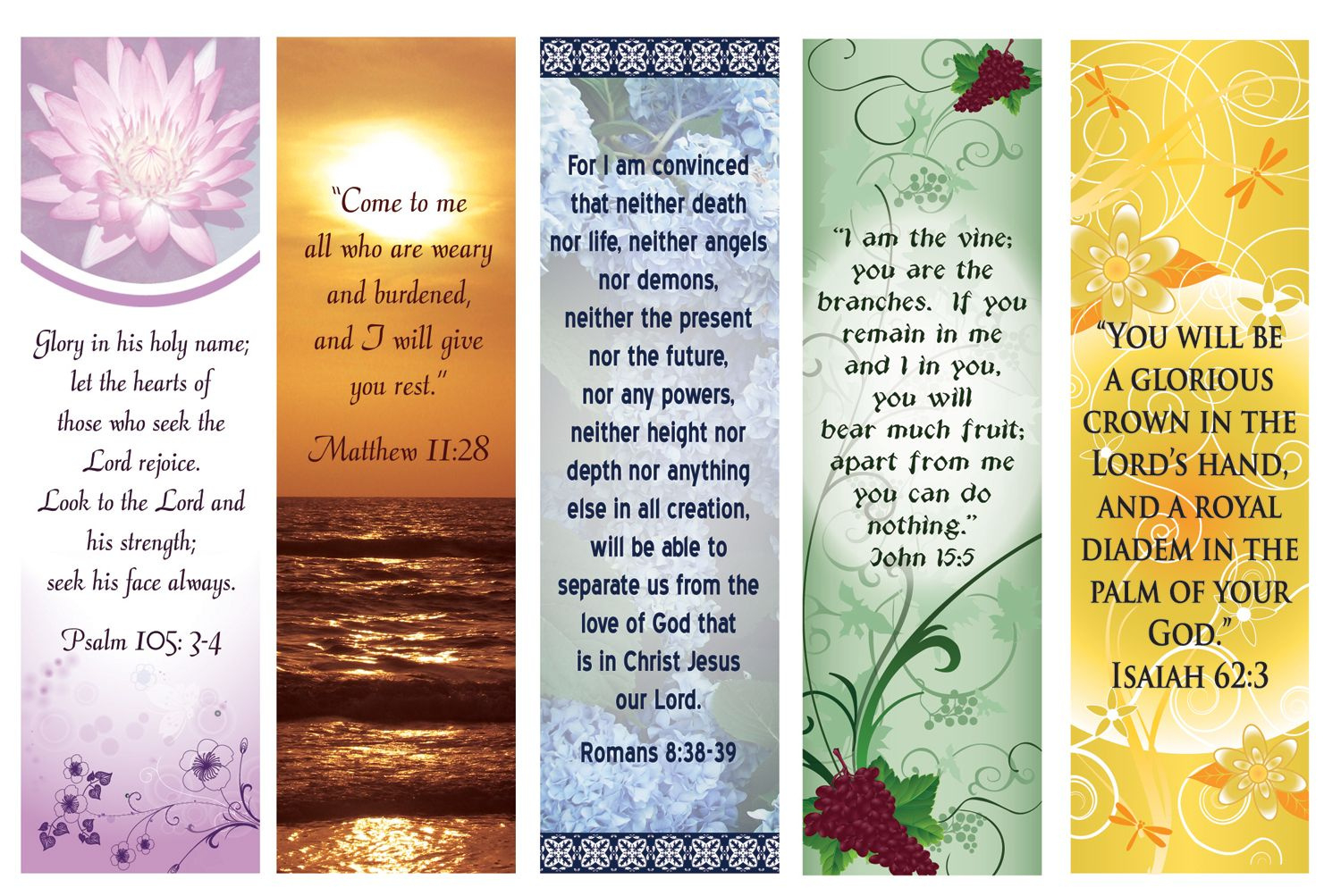 Bible Verse Bookmarks - 10 Free Pdf Printables | Printablee in Free Printable Bible Bookmarks Templates
