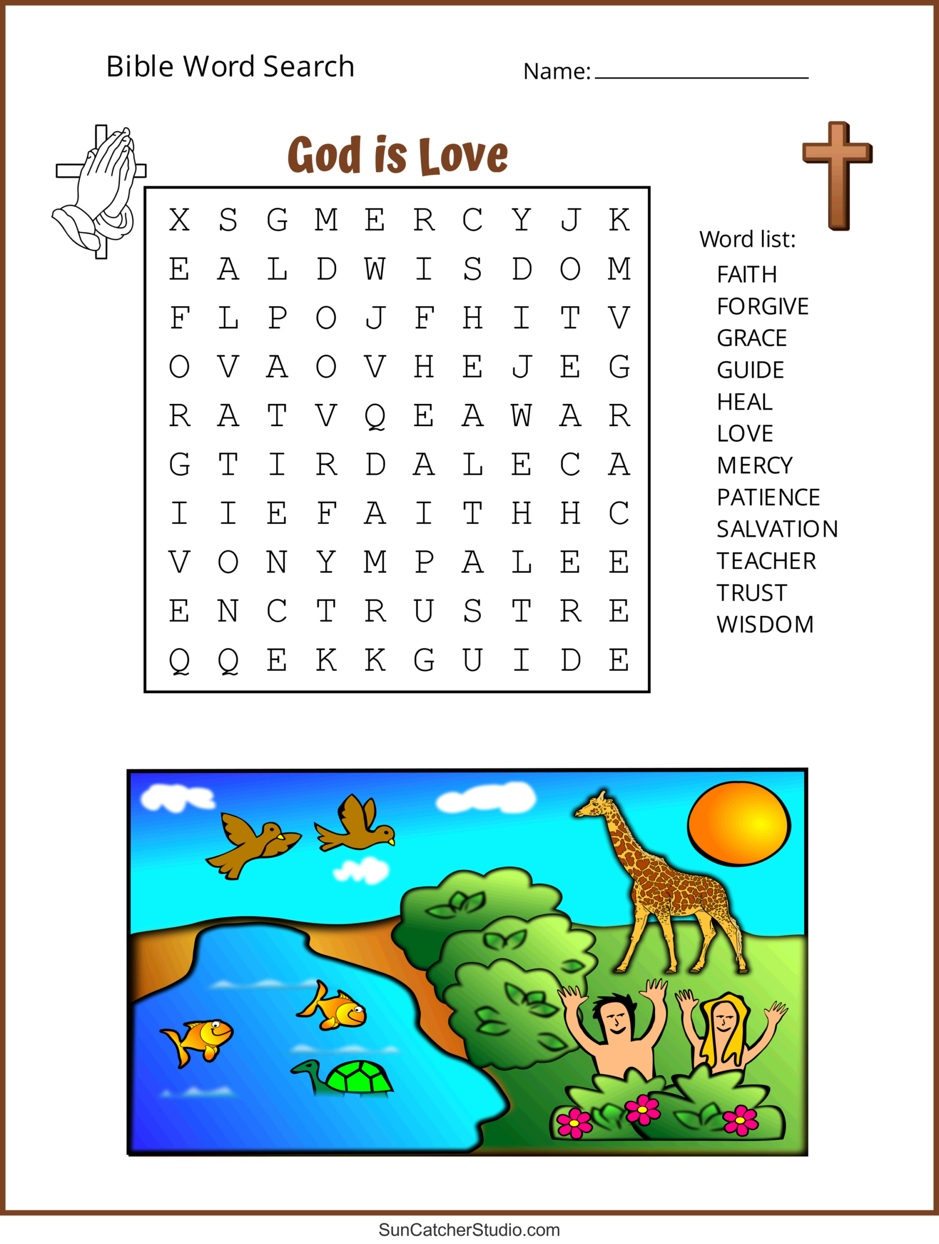 Bible Word Search (Free Printable Christian Puzzles) – Free inside Free Printable Bible Games For Youth