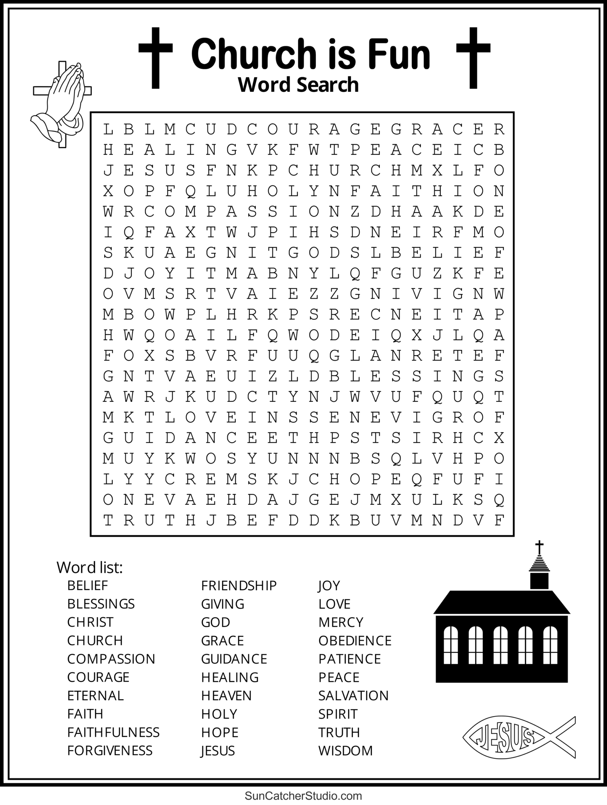 Bible Word Search (Free Printable Christian Puzzles) – Free regarding Christian Word Search Puzzles Free Printable