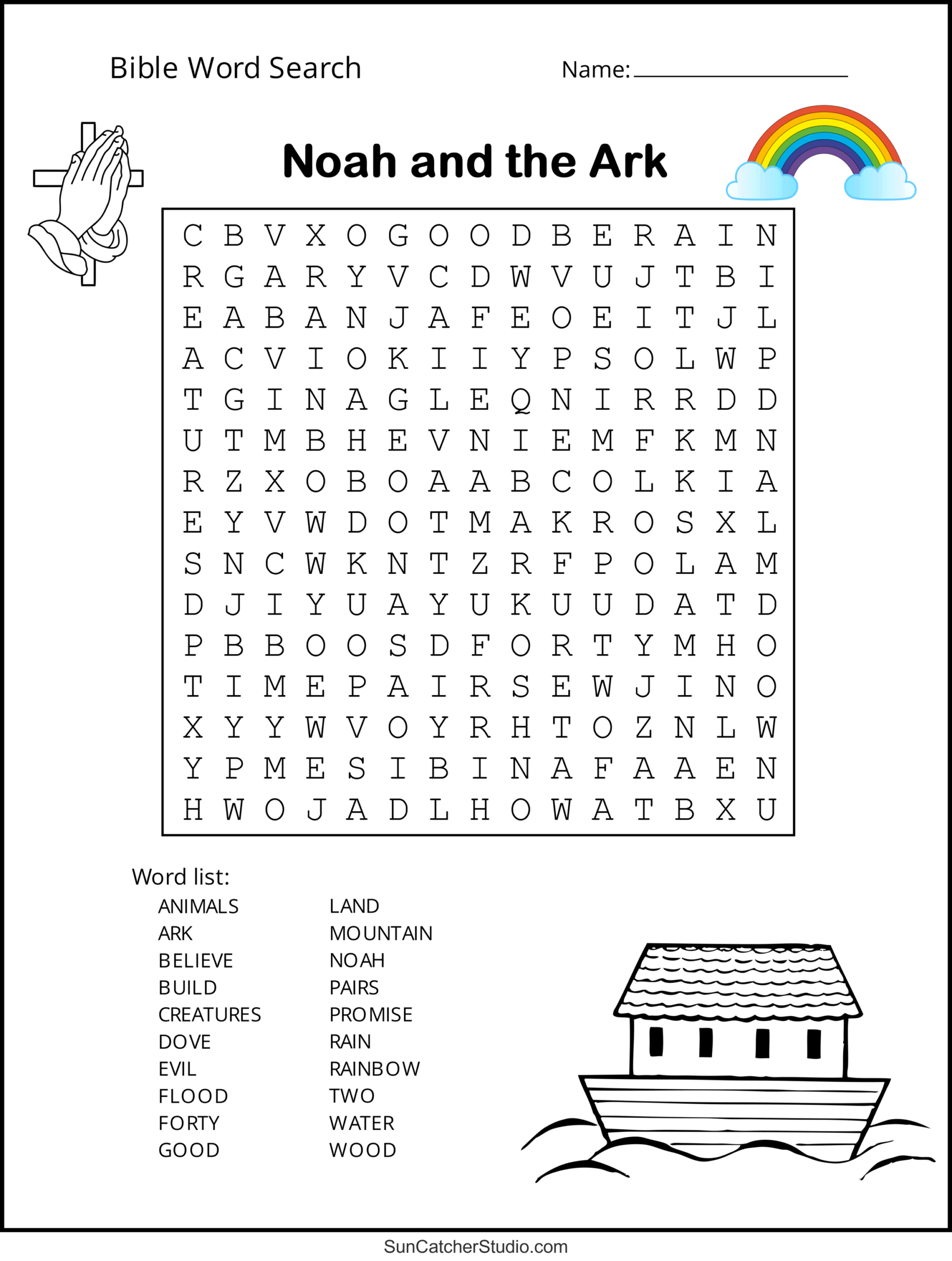 Bible Word Search (Free Printable Christian Puzzles) – Free with Christian Word Search Puzzles Free Printable