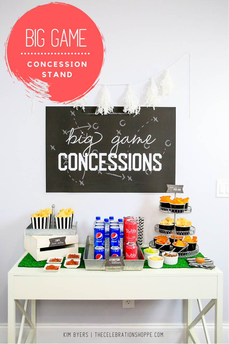 Big Game Concession Stand Setup + Free Printable Decorations - Kim inside Free Concessions Printable