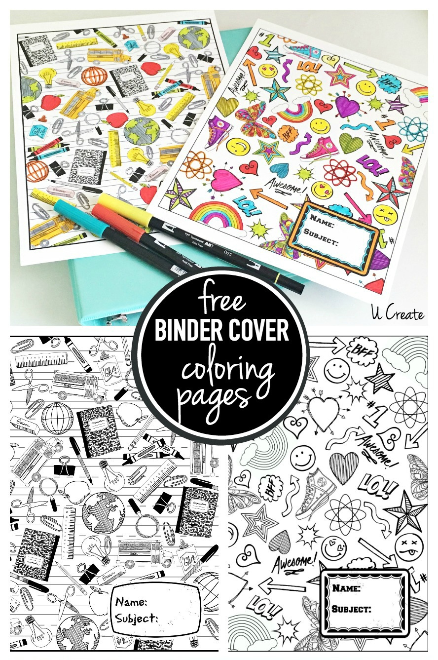 Binder Cover Coloring Pages intended for Free Printable Binder Covers To Color