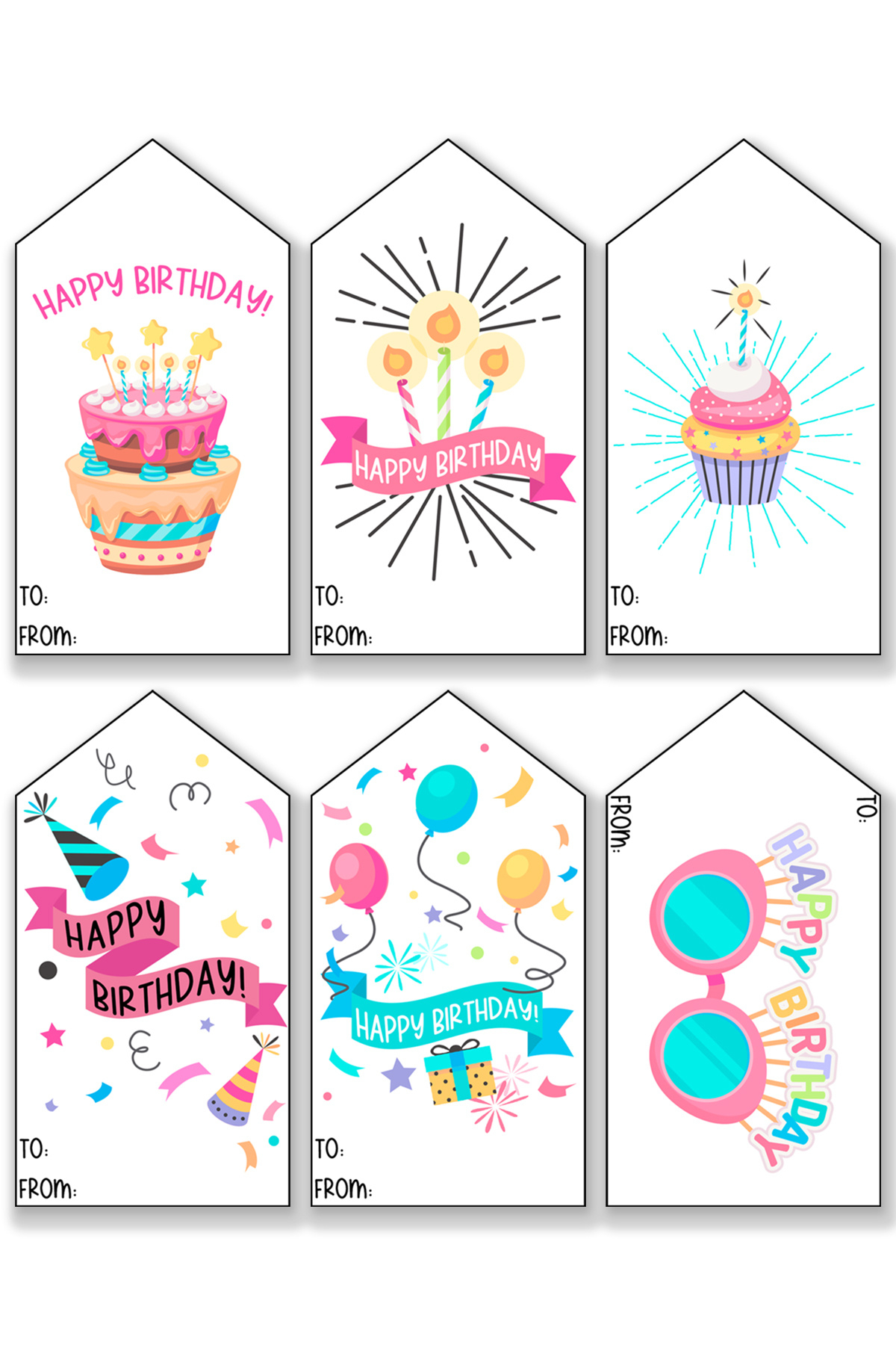 Birthday-Tags-Printable-Set-Simple-2 - Mom Envy throughout Free Printable Birthday Tags