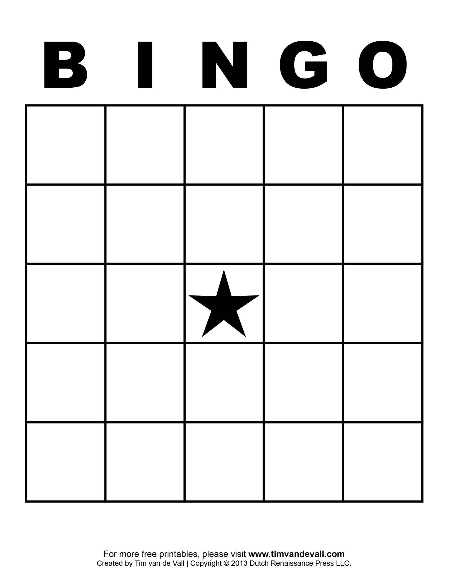 Blank Bingo Template - Tim&amp;#039;S Printables throughout Free Printable Blank Bingo Cards