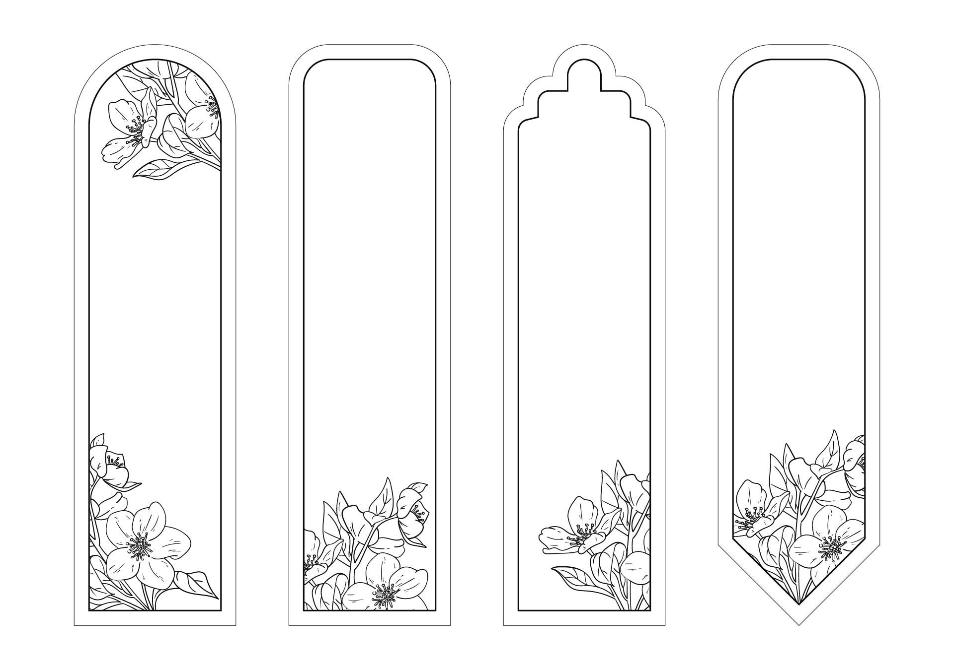 Blank Bookmarks - 10 Free Pdf Printables | Printablee - Worksheets regarding Free Printable Blank Bookmarks