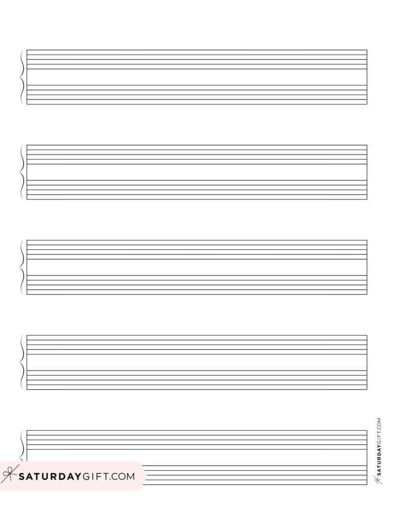 Blank Sheet Music - 100+ Free Printable Staff Paper Templates inside Free Printable Grand Staff Paper