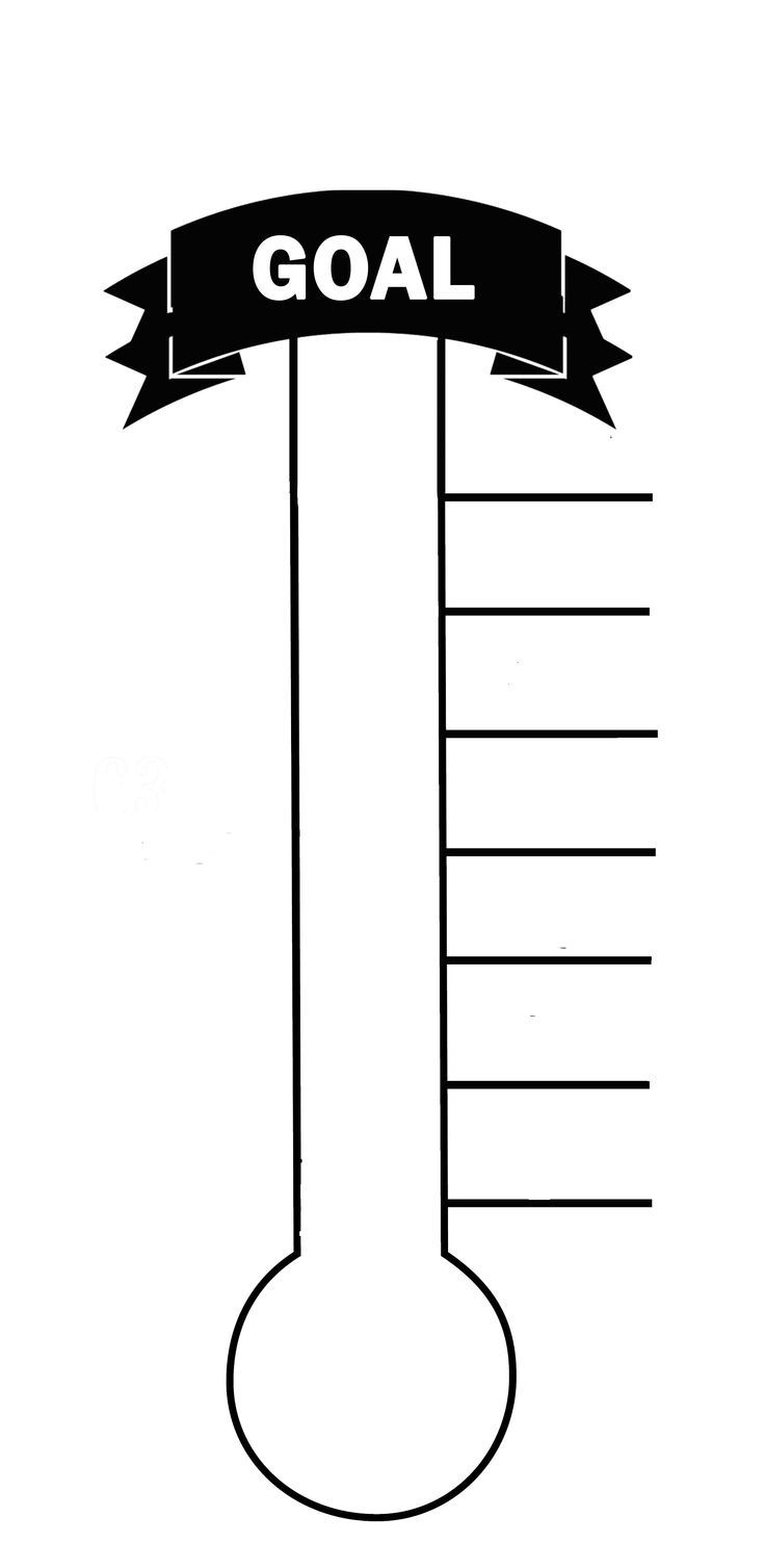 Blank Thermometer - 10 Free Pdf Printables | Printablee with regard to Free Printable Thermometer Goal Chart