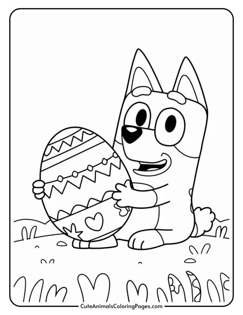 Bluey Easter Coloring Pages (15 Free Printable Pdf Pages) - Cute in Easter Color Pages Free Printable