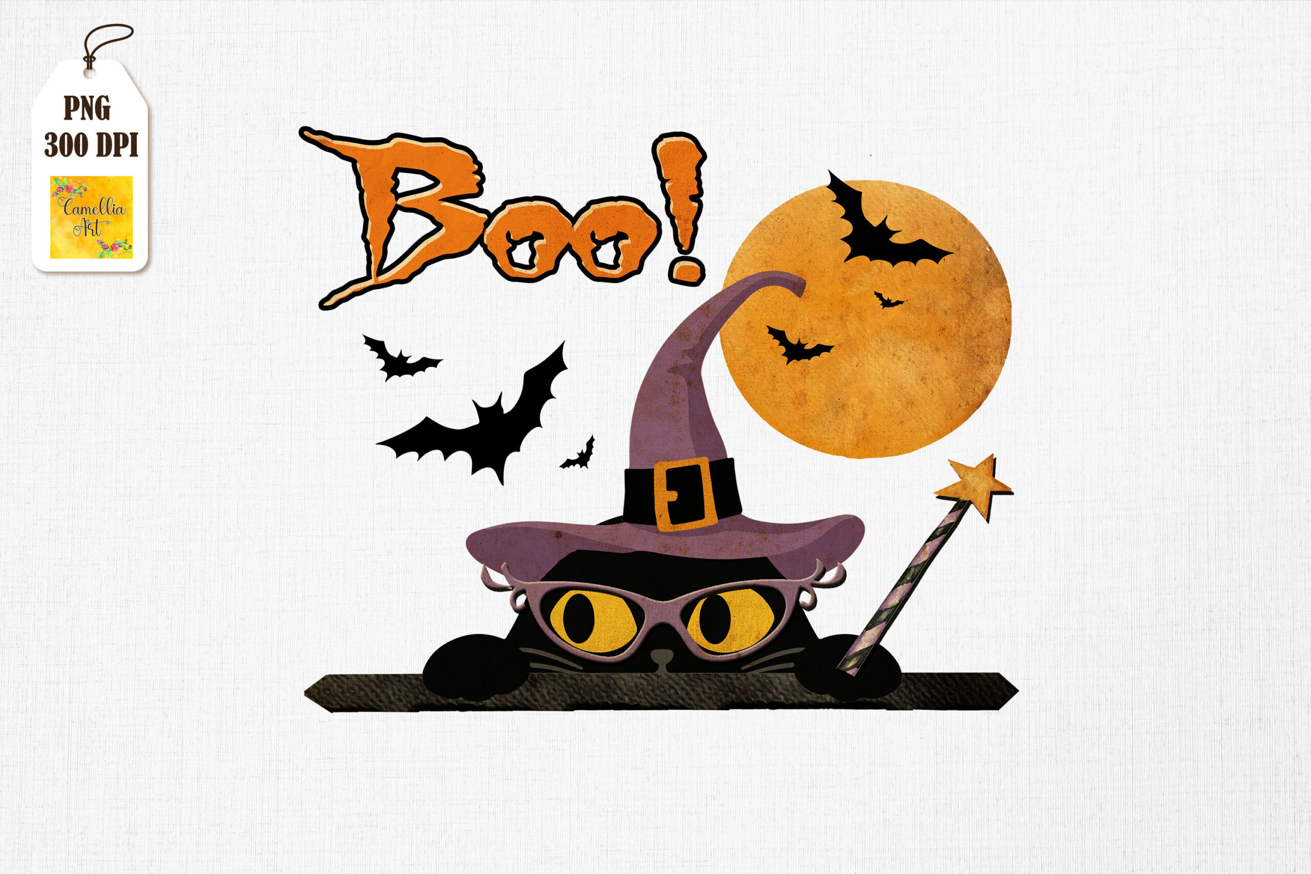 Boo! Funny Peekaboo Cat Halloweenmulew Art | Thehungryjpeg with regard to Free Printable Halloween Iron Ons