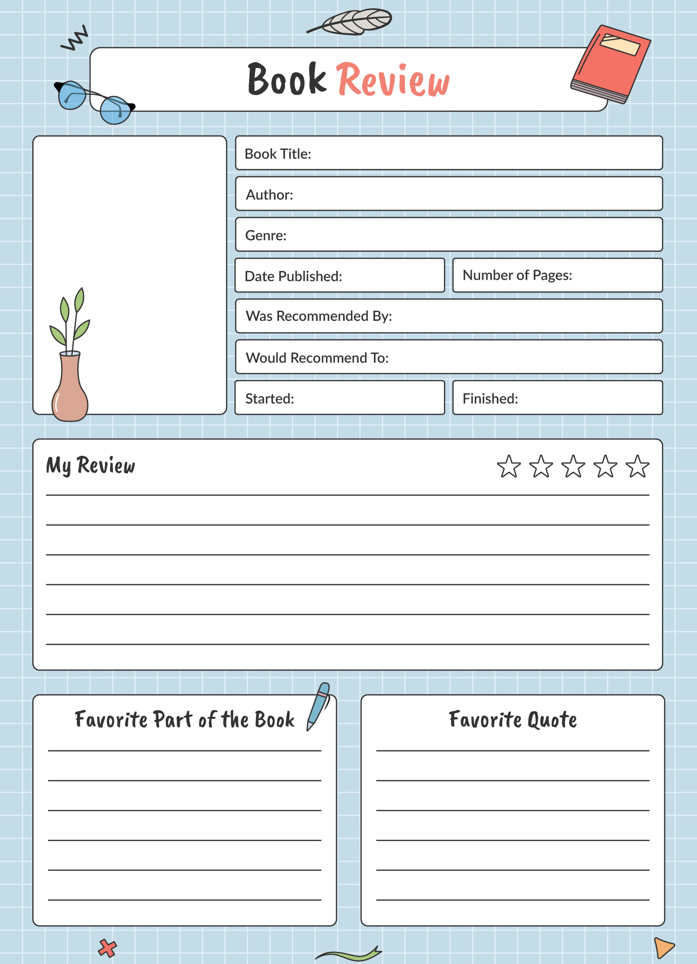 Book Report Free Google Docs Template - Gdoc.io in Book Report Template Free Printable