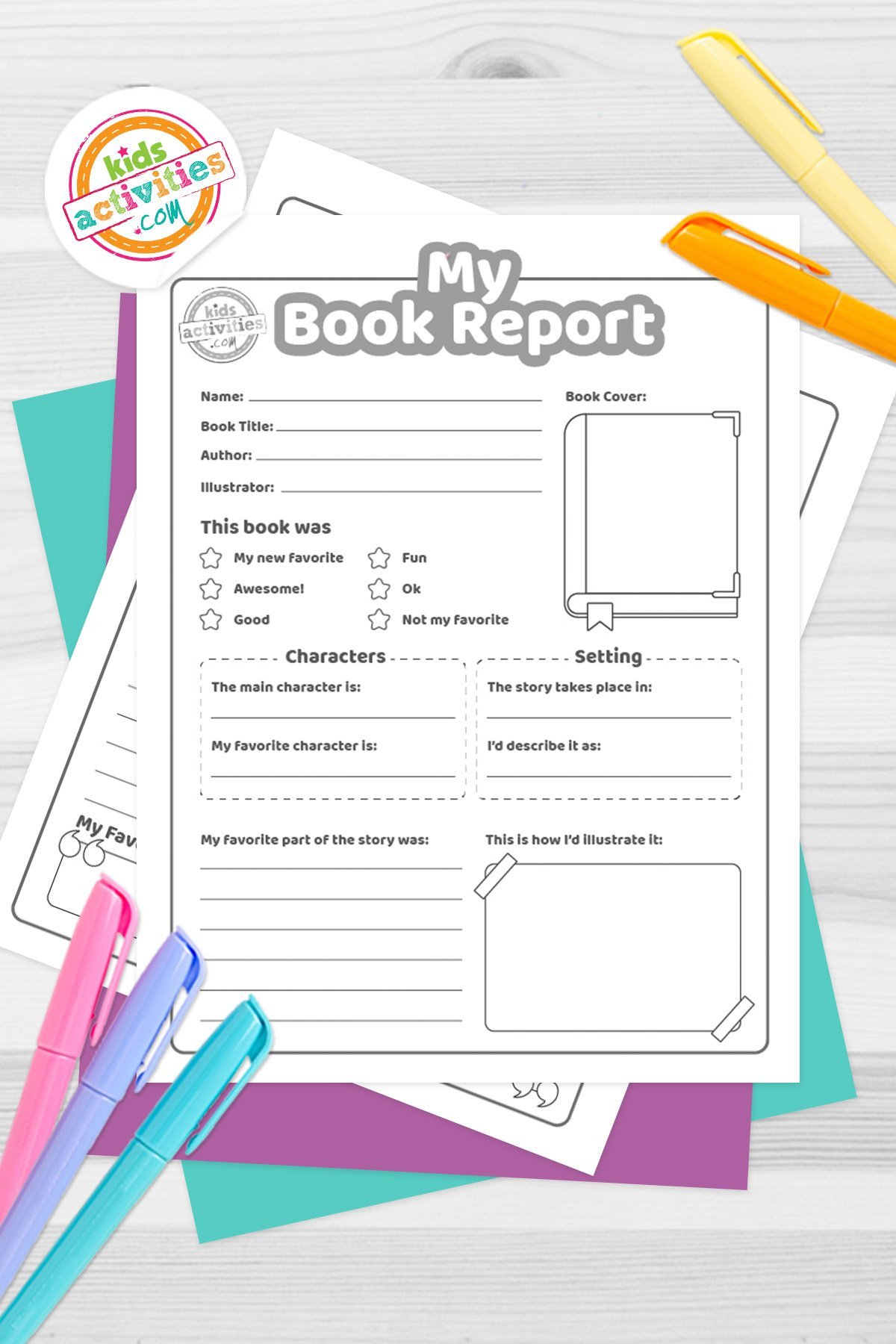Book Report Template For Avid Readers | Kids Activities Blog inside Free Printable Book Report Forms For Elementary Students