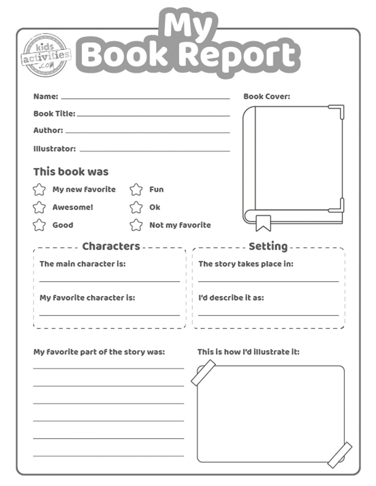 Book Report Template For Avid Readers | Kids Activities Blog within Free Printable Book Report Forms For Elementary Students