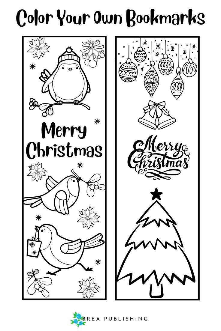 Bookmark Christmas Printable | Bookmark Coloring Pages | Bookmark in Free Printable Christmas Bookmarks To Color
