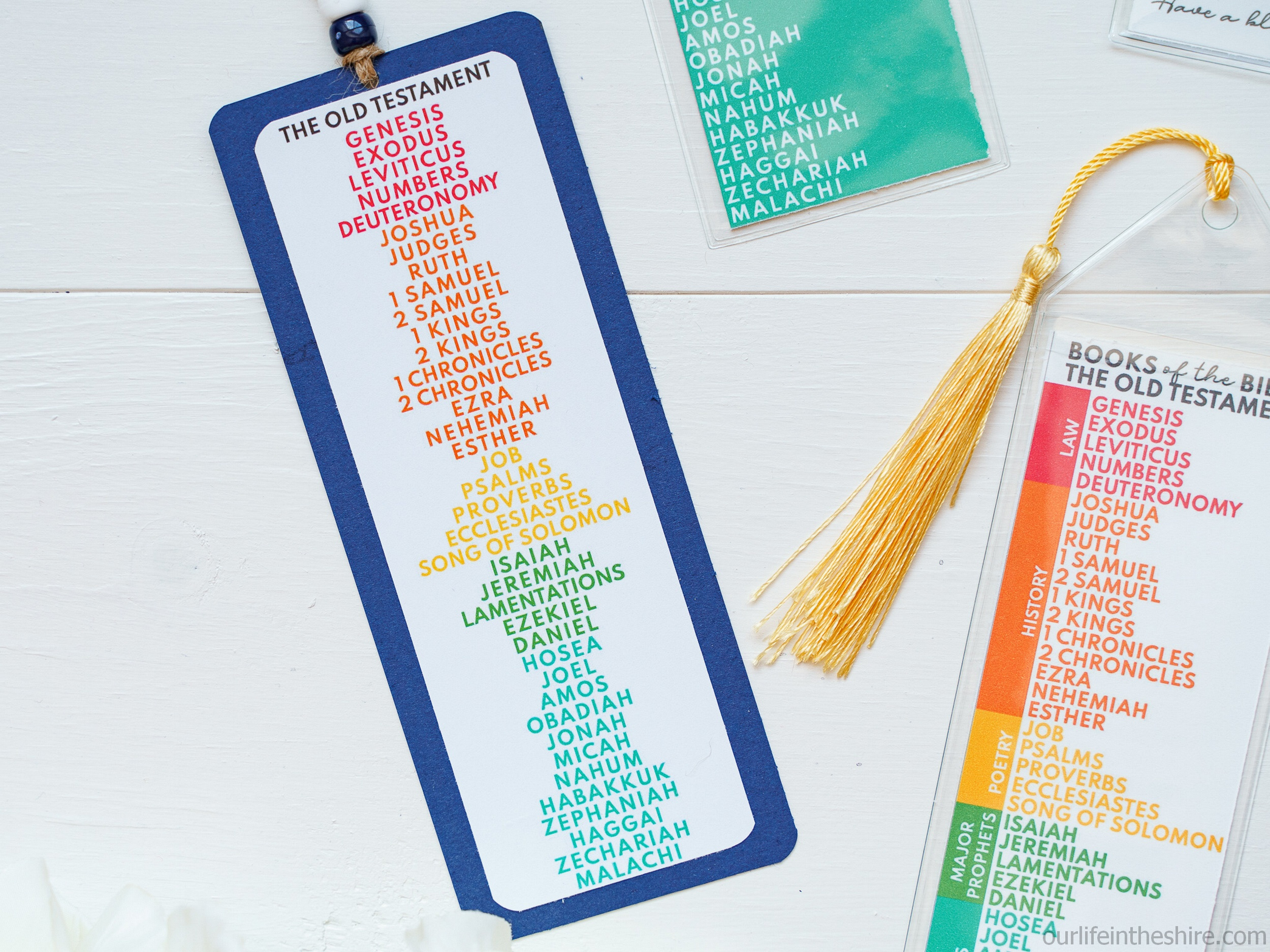 Books Of The Bible - Bookmarks! - Our Life In The Shire intended for Books Of The Bible Bookmark Printable Free