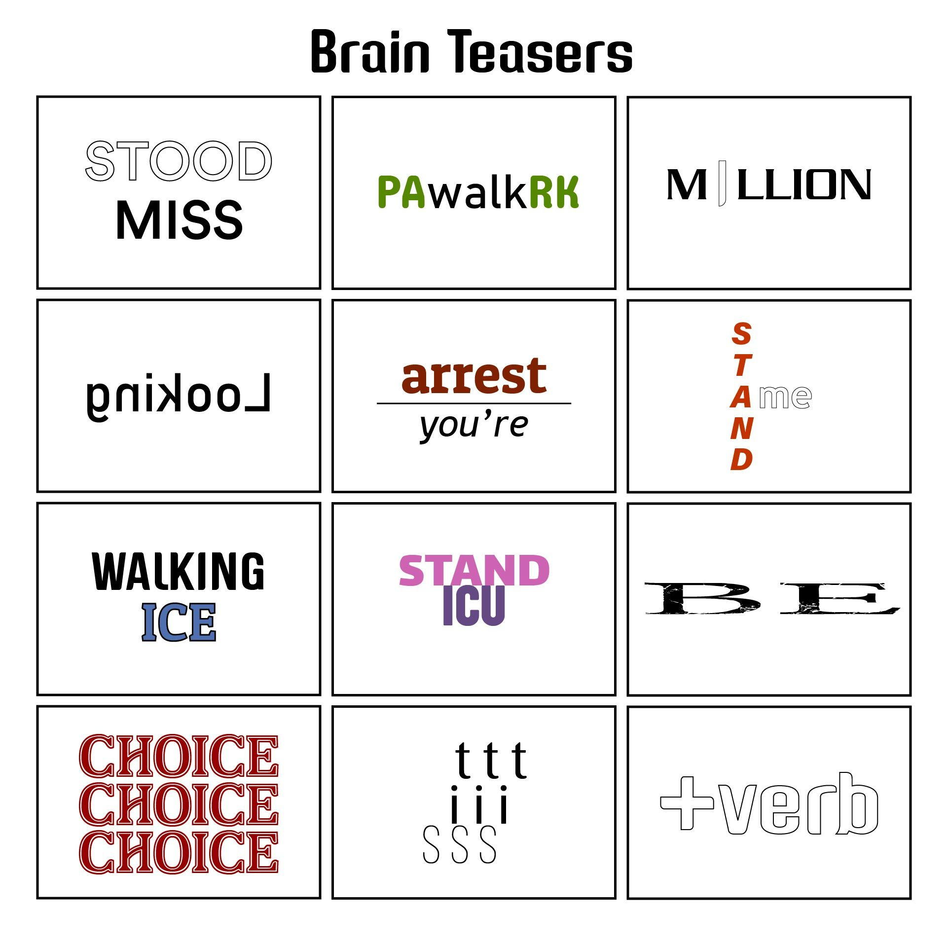 Brain Teaser Worksheets - Printable Brain Teasers - Worksheets Library with Free Printable Brain Teasers