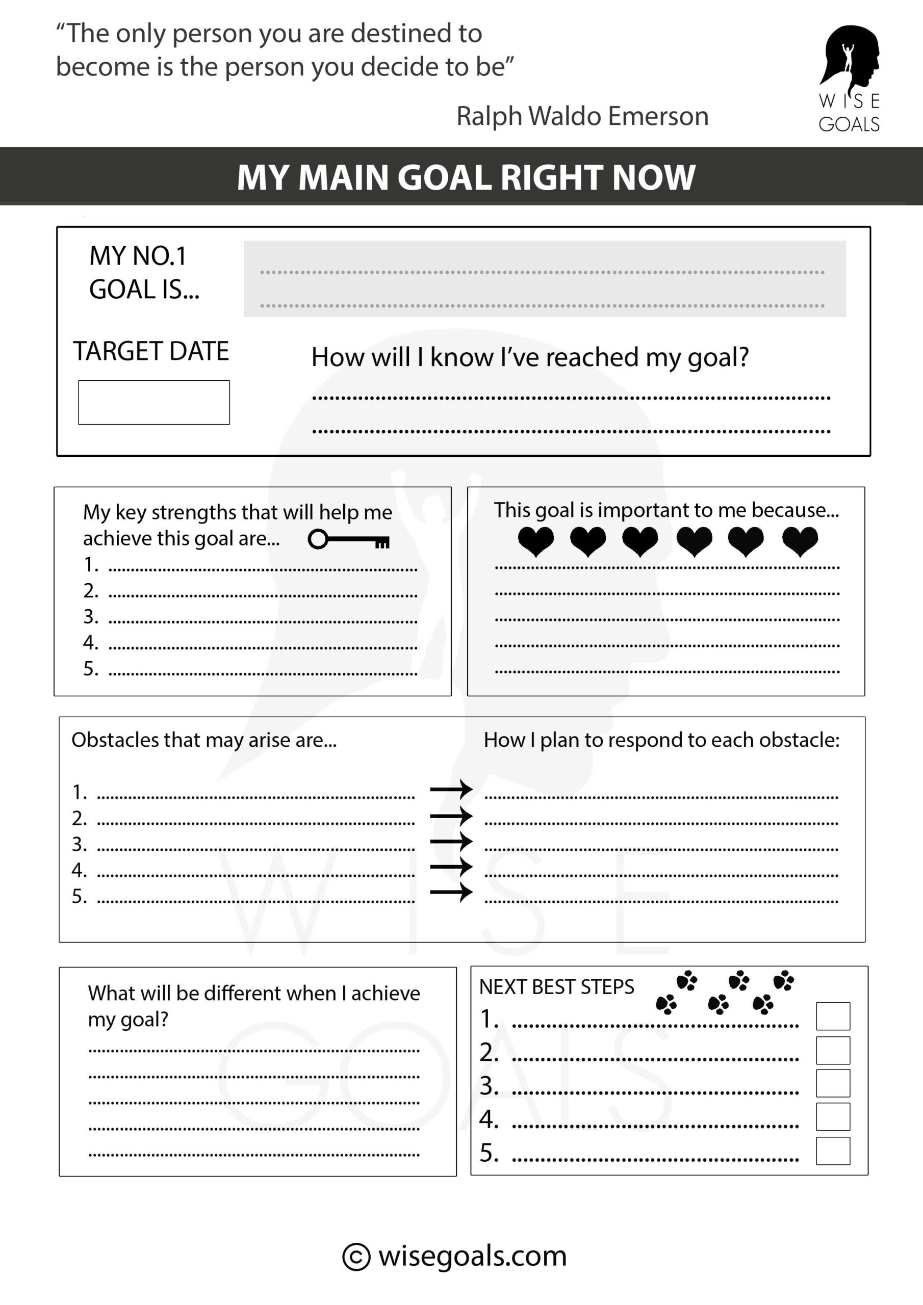 Break Through With 11 Stylish Goal Setting Worksheets (Pdf, Free) intended for Free Printable Goal Setting Worksheets For Students