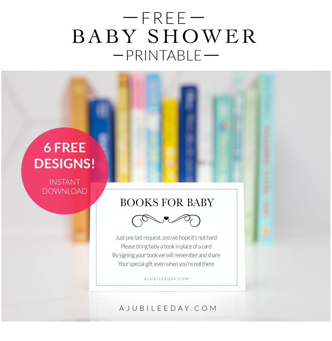 Bring A Book Instead Of Card (Free Printable!) - A Jubilee Day within Bring A Book Instead Of A Card Free Printable