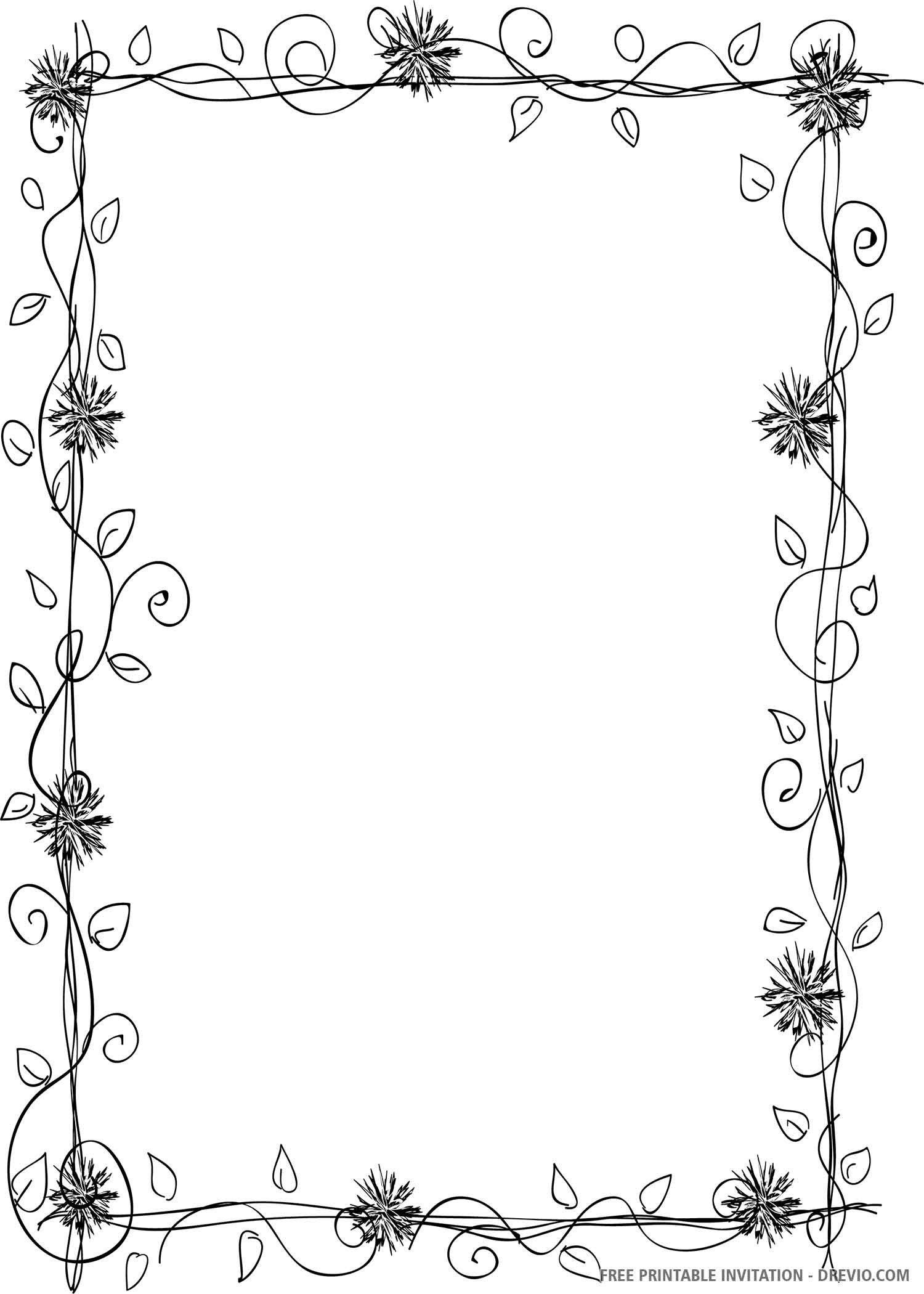 Browse Free Invitation Template About Diy At Drevio - Worksheets regarding Free Printable Invitations Templates
