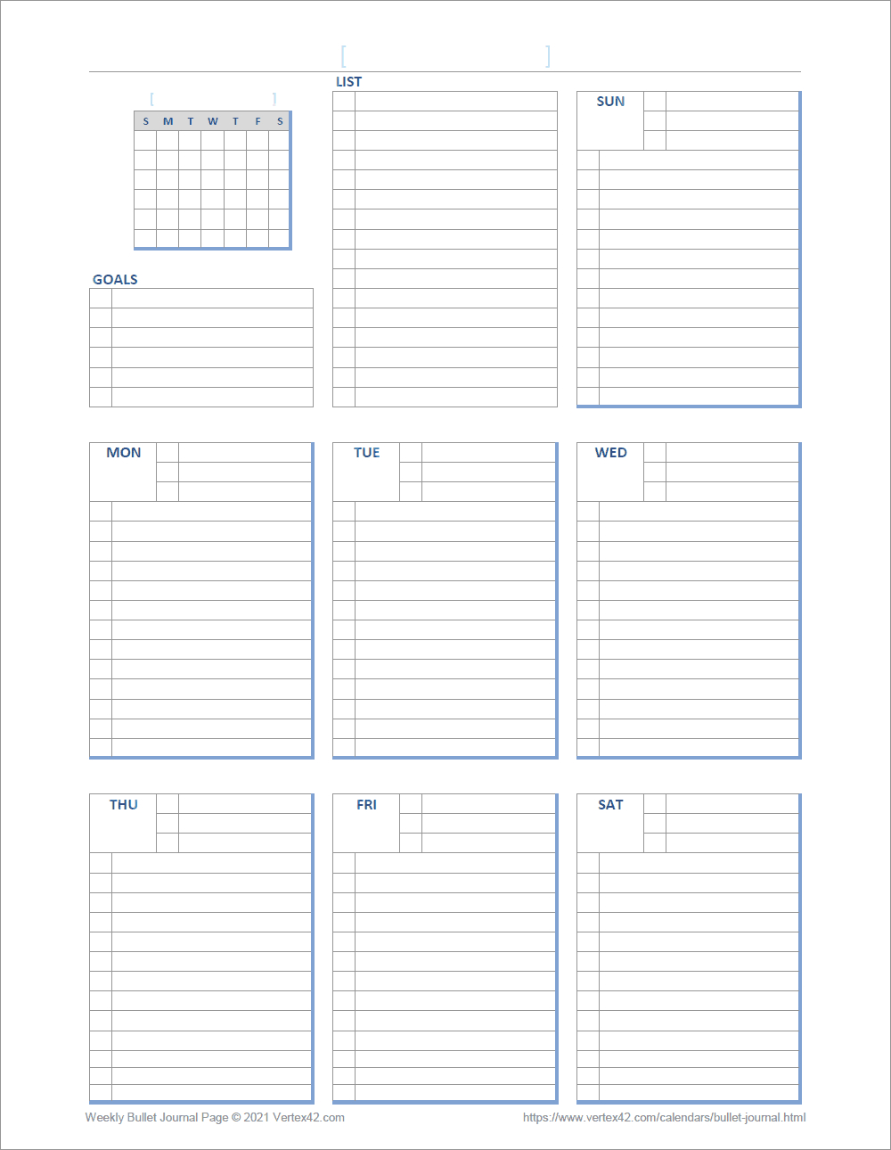 Bullet Journal Templates For Excel And Pdf in Free Printable Journal Templates