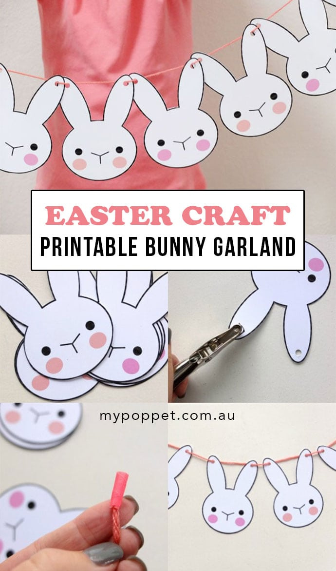 Bunny Bunting - Printable Easter Craft | My Poppet Makes pertaining to Free Printable Easter Bunting