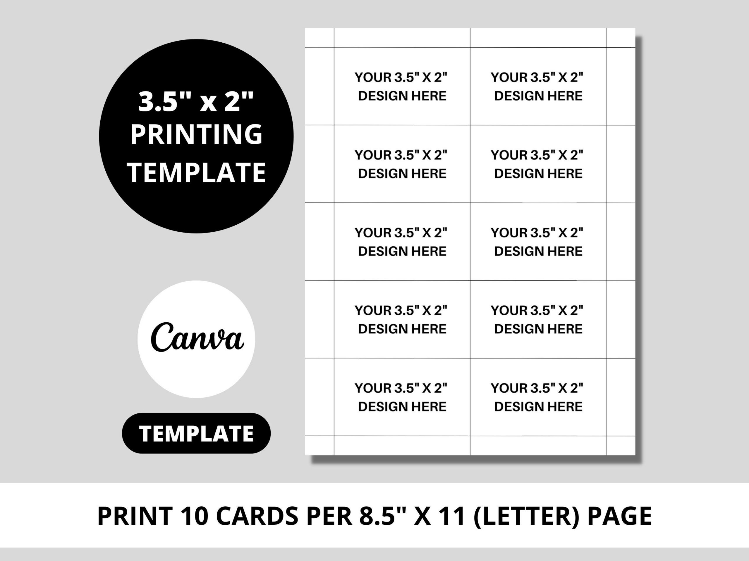 Business Card Printing Template, 3.5X2 Business Card Printing throughout Make Your Own Business Cards Free Printable