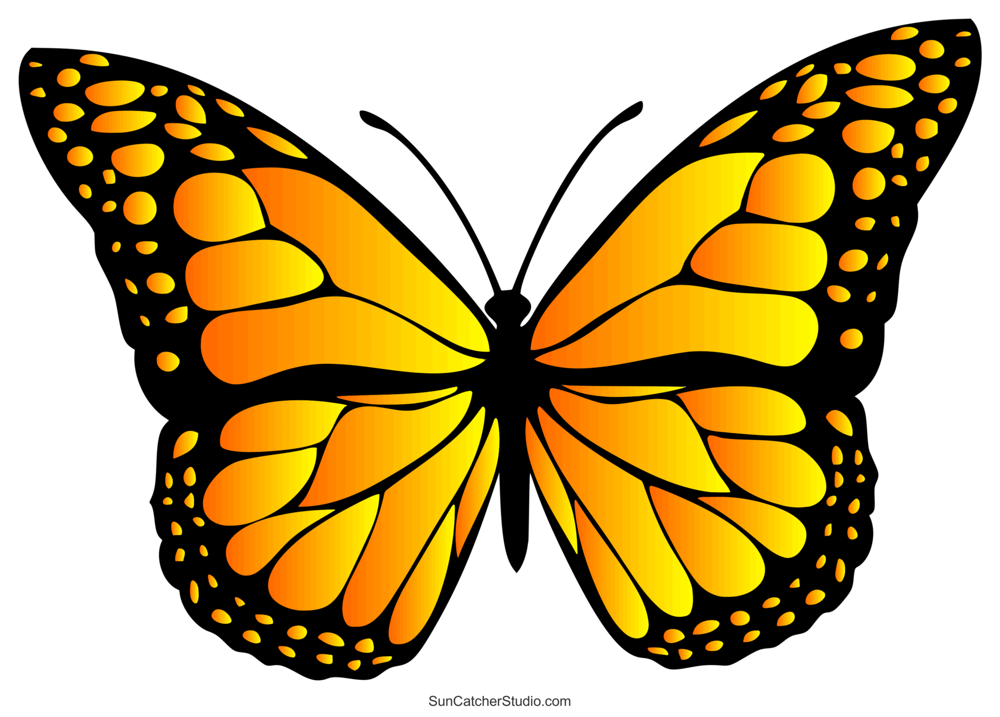 Butterfly Svg Files (Printable Templates, Patterns, & Clipart regarding Free Printable Butterfly Clipart