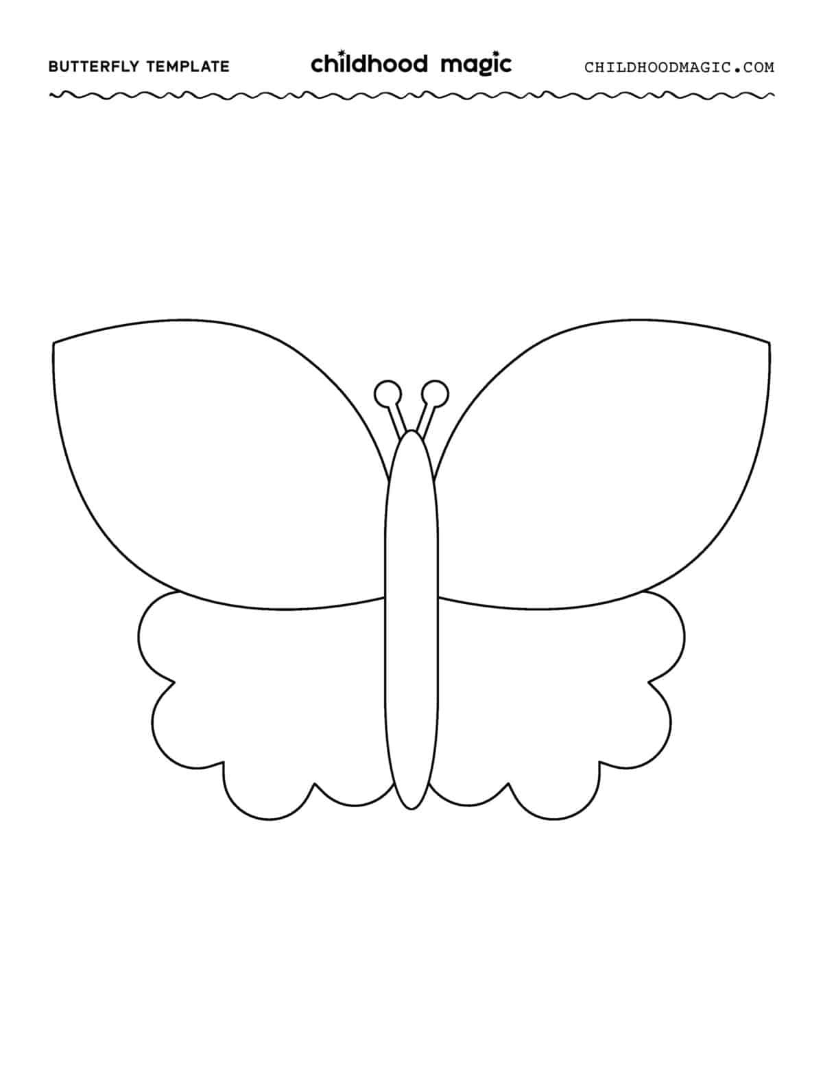 Butterfly Template - Childhood Magic within Free Printable Butterfly Cutouts