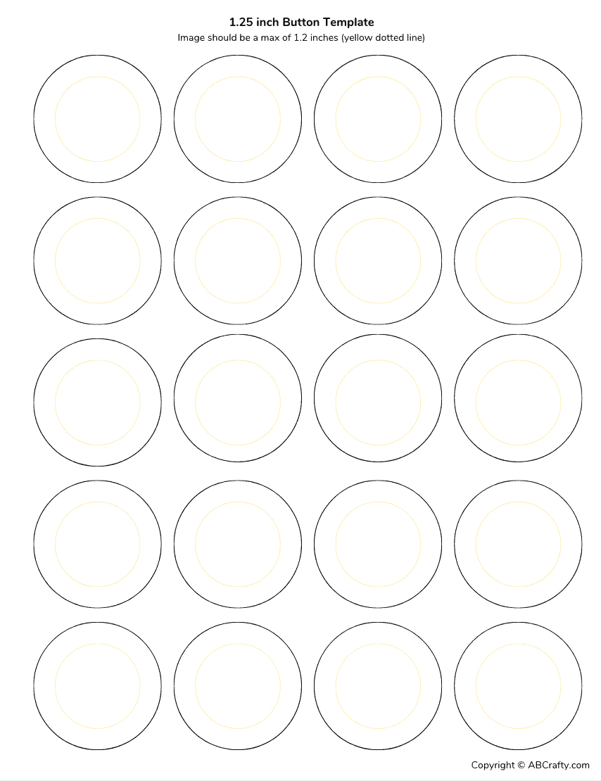 Button Template In 4 Sizes - Free Download - Ab Crafty within Free Printable Button Templates