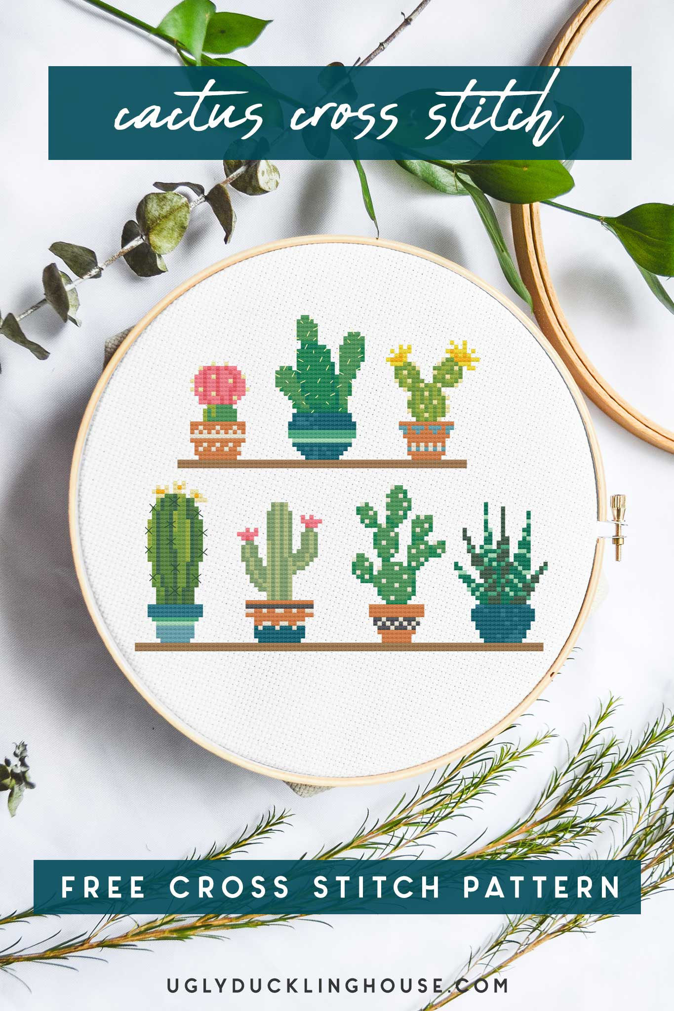 Cactus | Free Cross Stitch Pattern • Ugly Duckling House with Free Printable Cross Stitch