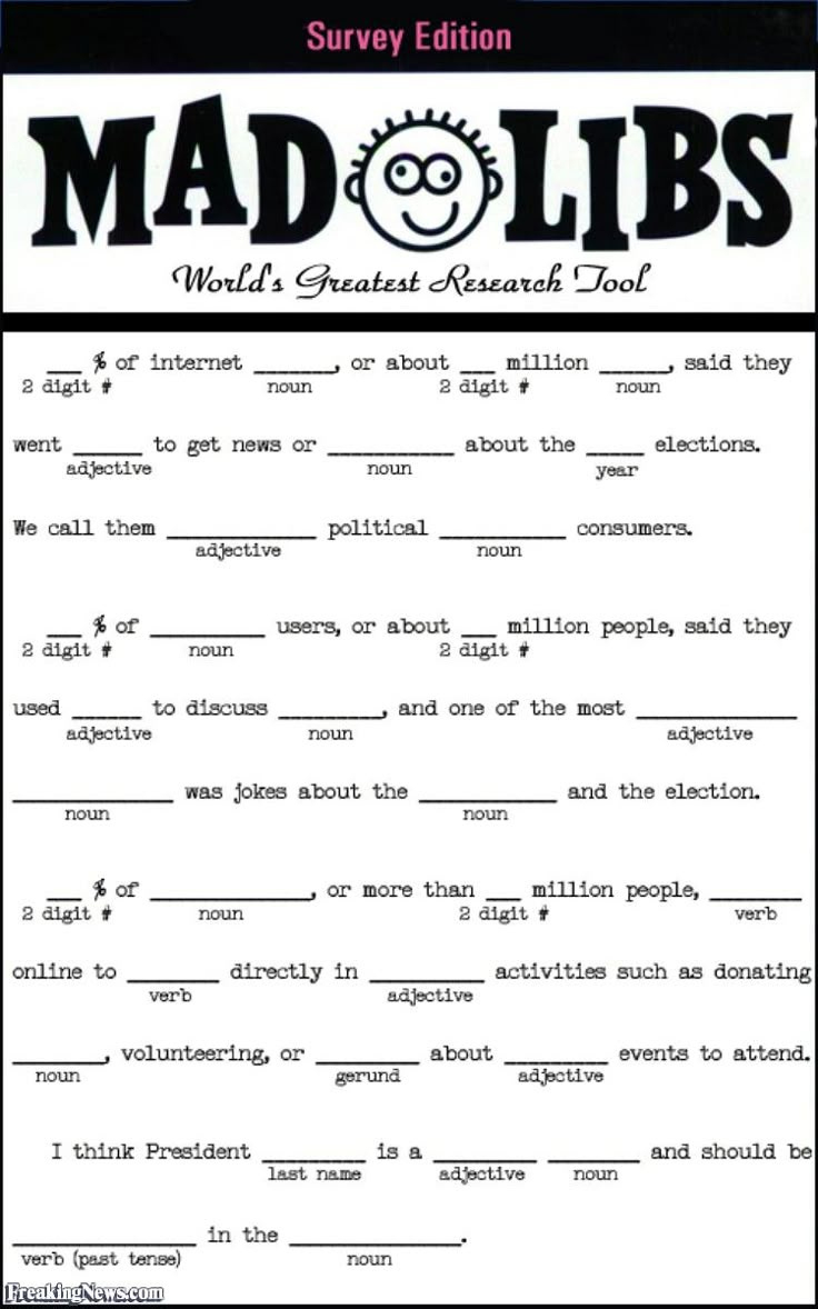 Camping Mad Libs - 20 Free Pdf Printables | Printablee for Free Printable Mad Libs For Tweens