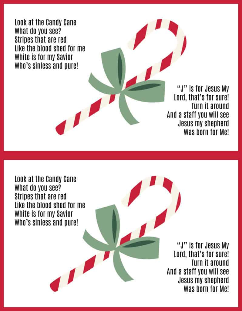 Candy Cane Poem About Jesus (Free Printable Pdf Handout) Christmas in Free Printable Candy Cane Poem