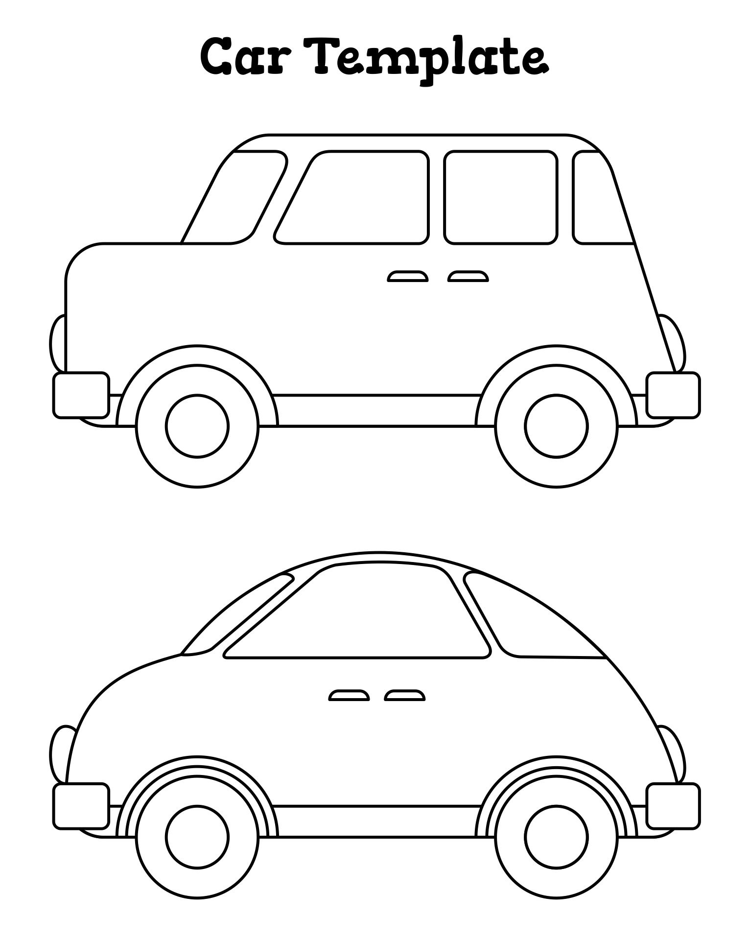 Car Template For Kids - 10 Free Pdf Printables | Printablee inside Free Printable Car Template