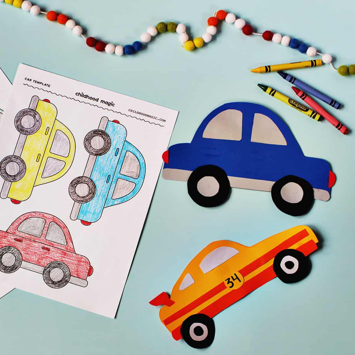 Car Template- Free Printable - Childhood Magic pertaining to Free Printable Car Template