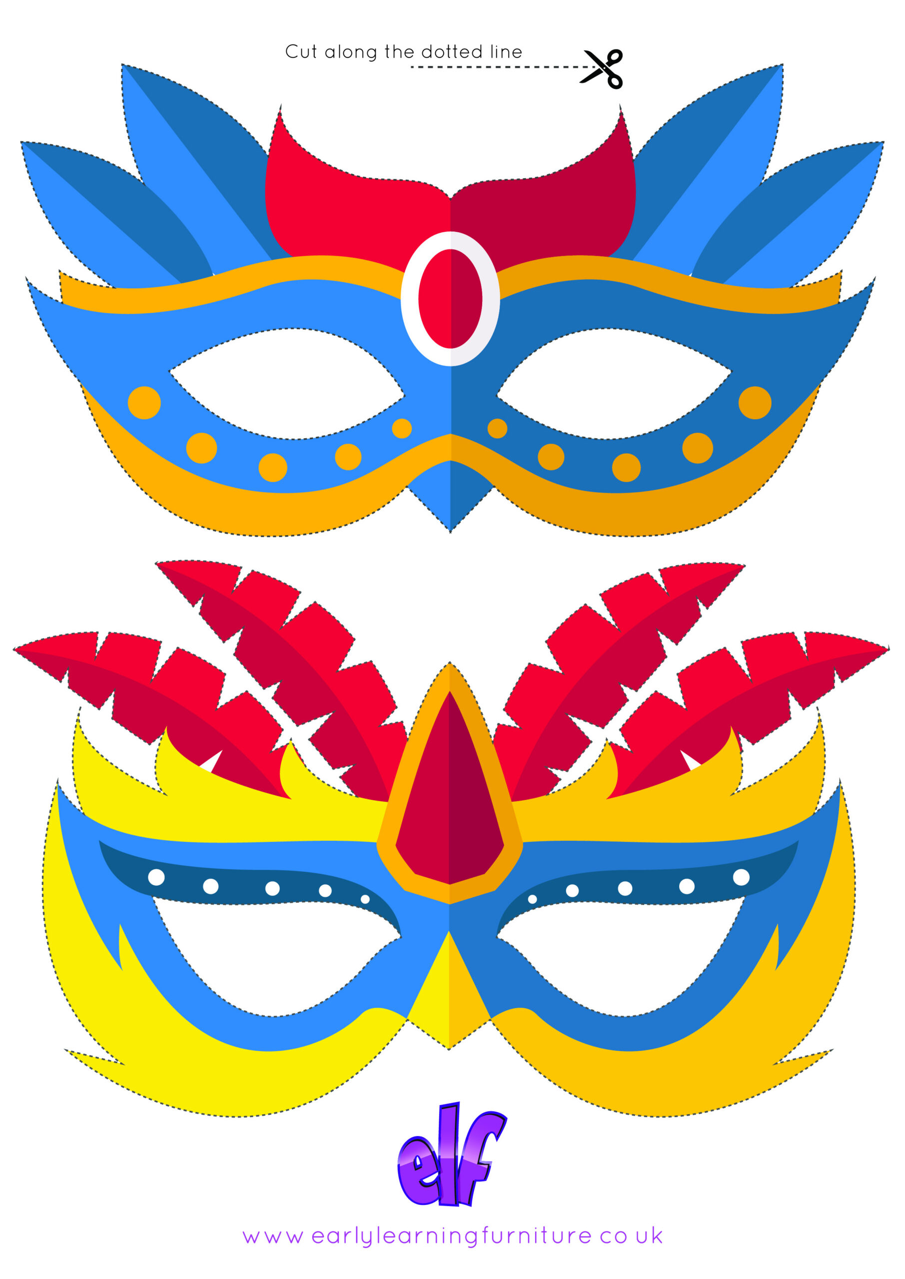 Carnival Face Masks - Free Printable Teaching Resources | Early pertaining to Free Printable Face Masks