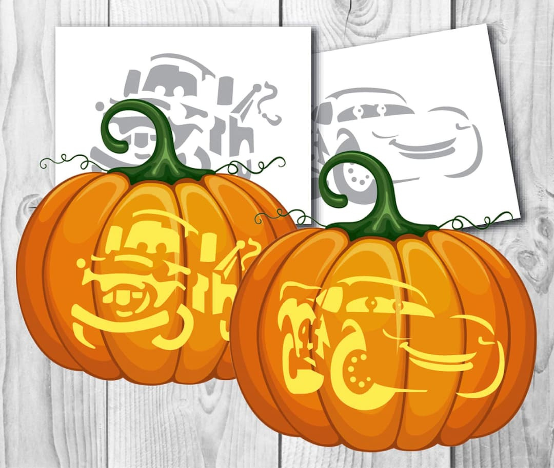 Cars Pumpkin Stencil - Mom. Wife. Busy Life. with Free Printable Lightning Mcqueen Pumpkin Stencil