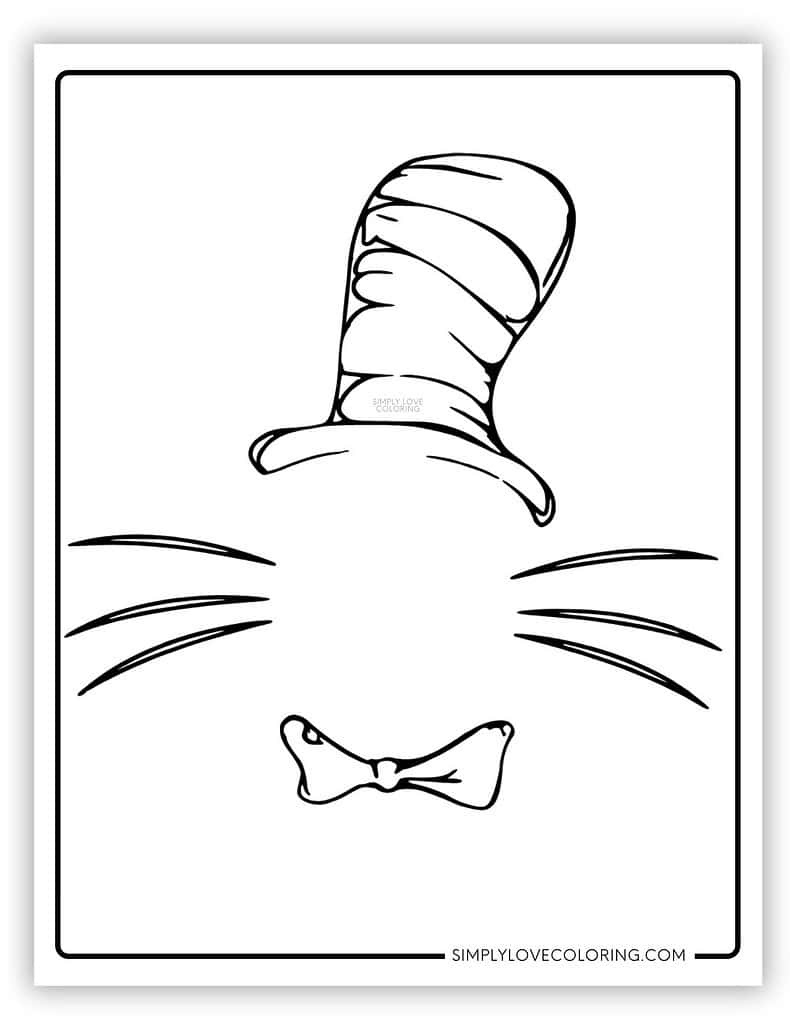 Cat In The Hat Coloring Pages (Free Pdf Printables) - Simply Love regarding Free Printable Cat In The Hat Clip Art
