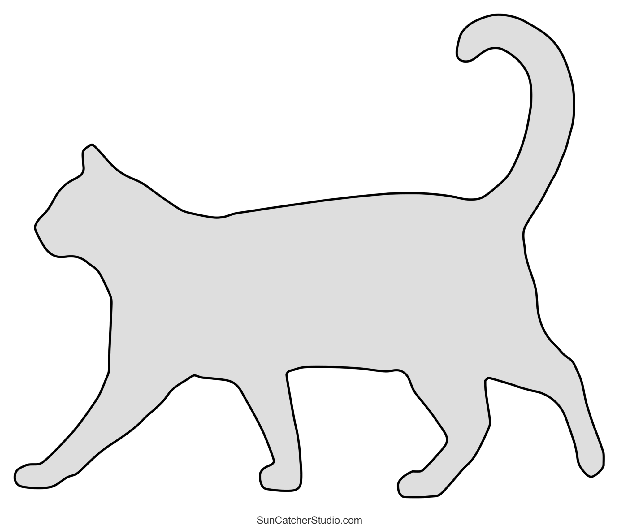 Cat Patterns, Templates, Stencils, Clip Art, And Silhouettes with Free Printable Cat Silhouette