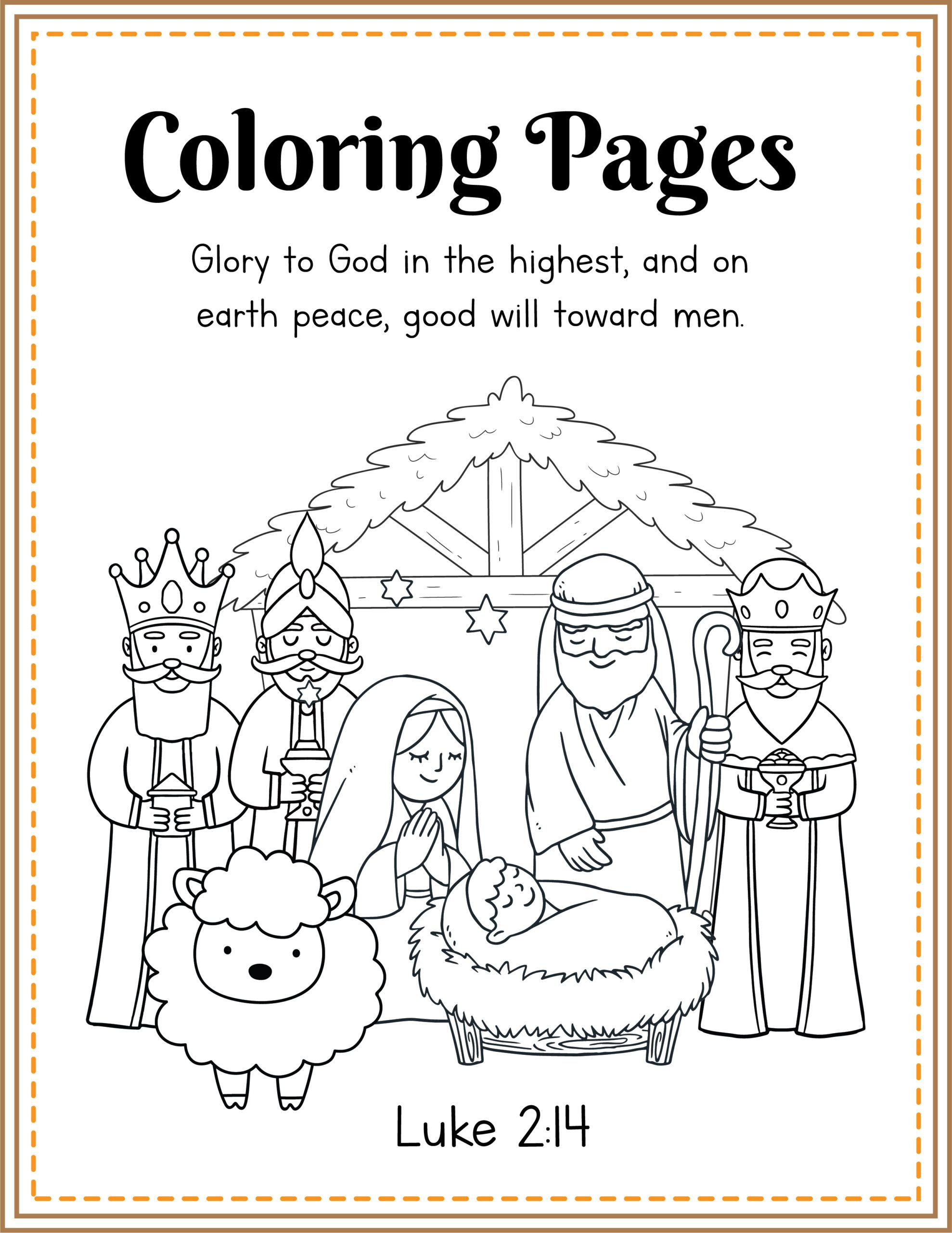 Celebrate The Birth Of Our Savior With These Free Color Through within Free Printable Christmas Story Coloring Pages