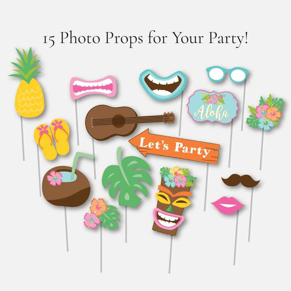 Celebration Circle Printable Luau Themed Party Kit Templates intended for Hawaiian Photo Booth Props Printable Free