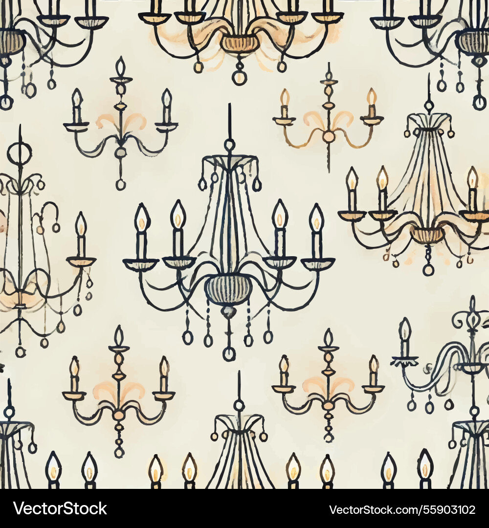 Chandelier Print Design Royalty Free Vector Image regarding Free Printable Chandelier Template