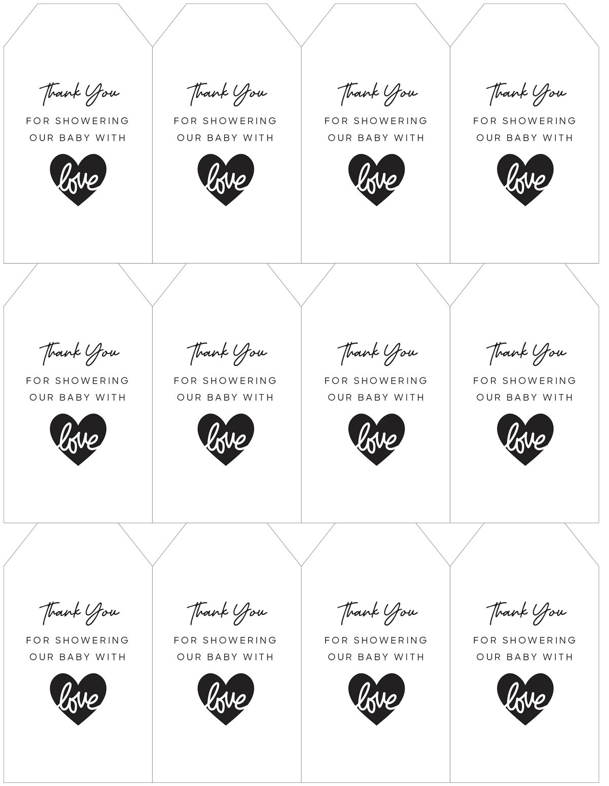 Charming Baby Shower Favor Tags: Free Printable For Your Thank You pertaining to Free Printable Baby Shower Favor Tags