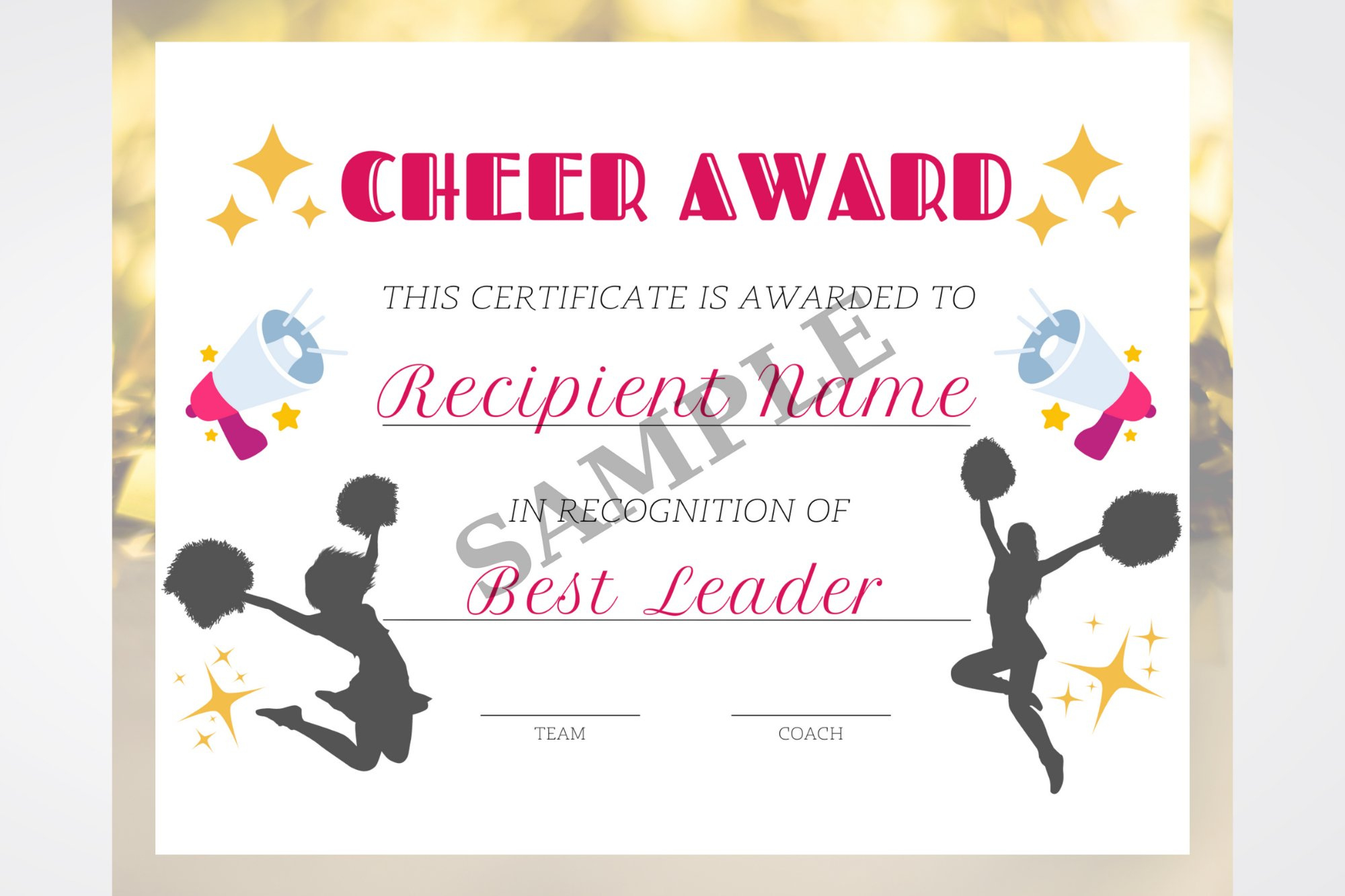 Cheerleading Certificate Templates - Worksheets Library pertaining to Free Printable Cheerleading Certificates