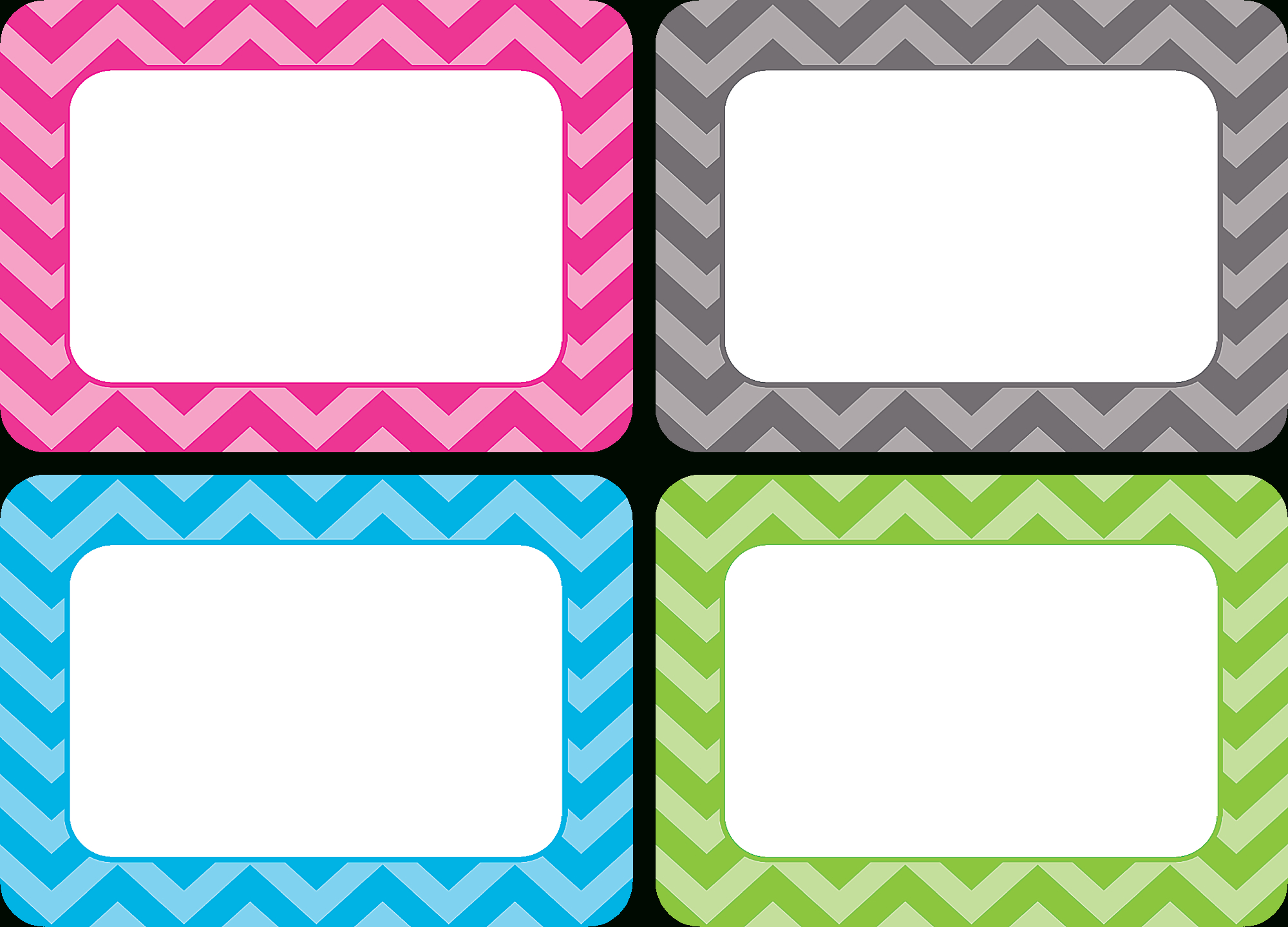 Chevron Name Tags/Labels - Multi-Pack - Tcr5526 | Teacher Created for Free Printable Chevron Labels